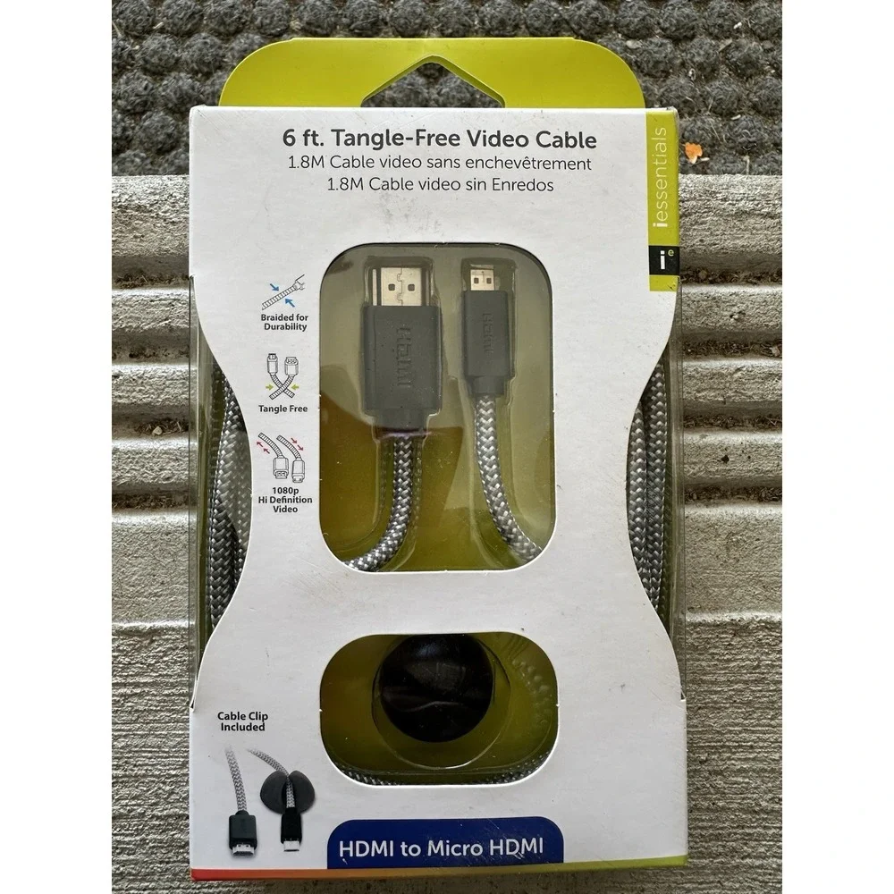 HDMI Fiber Cable 6ft Tangle-Free High-Speed with Ethernet for 1080P 3D Video
